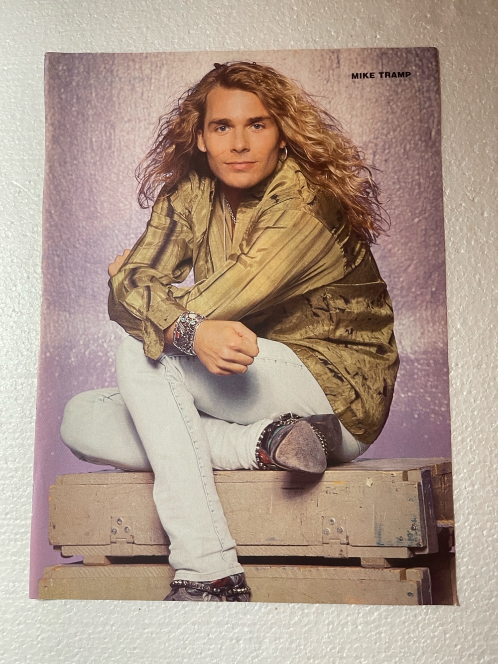 Mike Tramp Pinup- Blonde Portrait with Olive Shirt